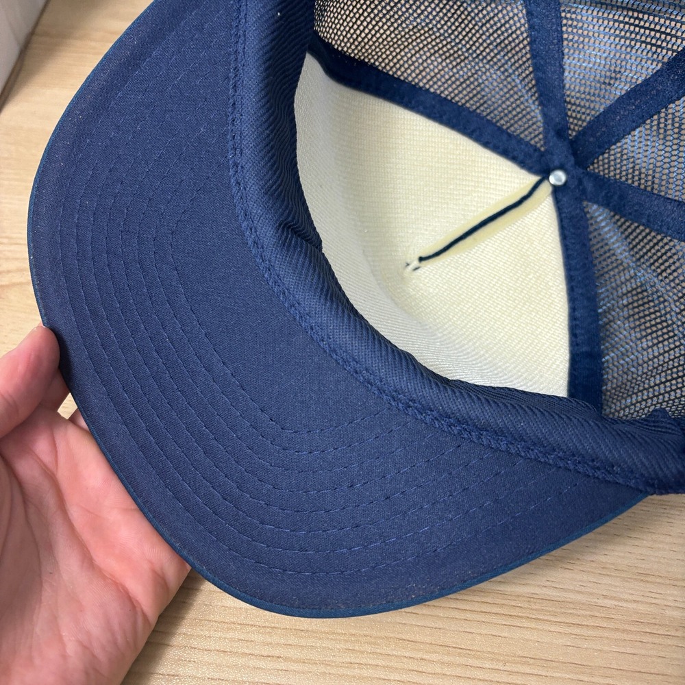 Vintage Miller Lite Hat Cap Snapback Blue Navy Trucker Beer Brewing 90s - Picture 7 of 10